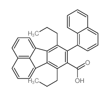 9-naphthalen-1-yl-7,10-dipropyl-fluoranthene-8-carboxylic acid结构式