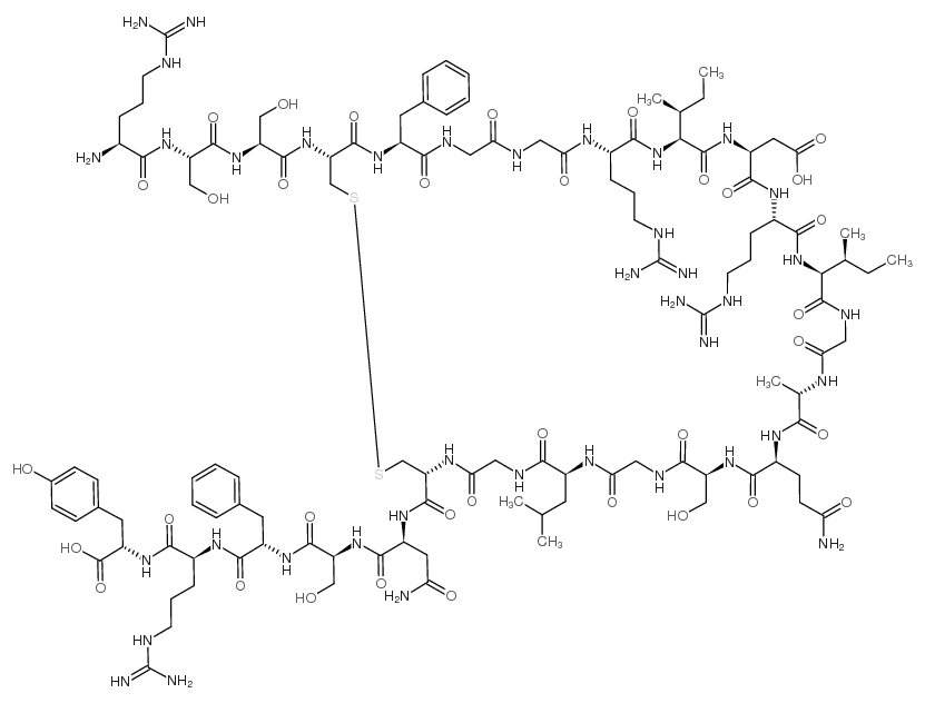 鼠心房利钠尿肽(126-150)结构式