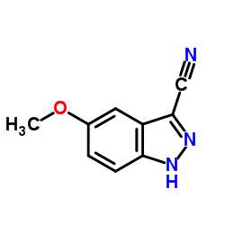 3-氰基-5-甲氧基-1H-吲唑结构式