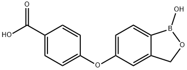 Benzoic acid, 4-[(1,3-dihydro-1-hydroxy-2,1-benzoxaborol-5-yl)oxy]- Structure