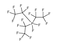 difluoro-tris(1,1,2,2,2-pentafluoroethyl)-λ5-phosphane结构式