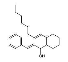 (E)-2-benzylidene-3-hexyl-1,2,4a,5,6,7,8,8a-octahydronaphthalen-1-ol结构式