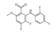 2,3-difluoro-N-(2-fluoro-4-iodophenyl)-5-methoxy-6-nitroaniline Structure
