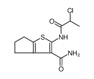 4H-Cyclopenta[b]thiophene-3-carboxamide, 2-[(2-chloro-1-oxopropyl)amino]-5,6-dihydro Structure