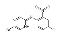 5-溴-N-(4-甲氧基-2-硝基苯基)-2-氨基吡嗪结构式