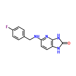 5-[[(4-氟苯基)甲基]氨基]-1,3-二氢-2H-咪唑并[4,5-b]吡啶-2-酮结构式