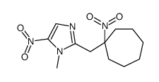 1-methyl-5-nitro-2-[(1-nitrocycloheptyl)methyl]imidazole Structure