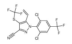 3-cyano-1-(2,6-dichloro-4-trifluoromethylphenyl)-5-(2-ethenyl)-4-trifluoromethylthiopyrazole Structure