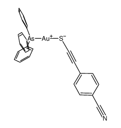 [Au(p-CN-C6H4-CC-S)(AsPh3)] Structure