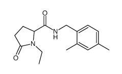 N-[(2,4-dimethylphenyl)methyl]-1-ethyl-5-oxo-prolinamide结构式