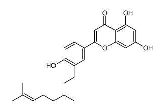 2-[3-(3,7-dimethylocta-2,6-dienyl)-4-hydroxyphenyl]-5,7-dihydroxychromen-4-one Structure