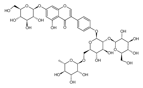 genistein 7-O-β-D-glucopyranoside-4'-O-(6'''-O-α--L-rhamnopyranosyl)-β-sophroside Structure