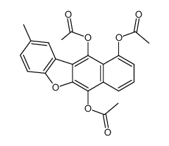 6,10,11-triacetoxy-2-methyl-benzo[b]naphtho[2,3-d]furan结构式