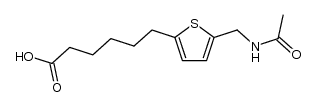 6-[5-(acetylamino-methyl)-[2]thienyl]-hexanoic acid Structure