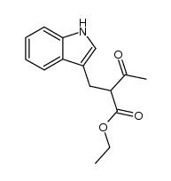 ethyl 2-((1H-indol-3-yl)methyl)-3-oxobutanoate Structure