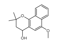 6-methoxy-2,2-dimethyl-3,4-dihydro-2H-benzo[h]chromen-4-ol Structure