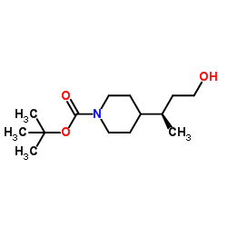tert-Butyl 4-((R)-3-Hydroxy-1-Methylpropyl)piperidine-1-carboxylate结构式