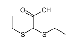 2,2-bis(ethylsulfanyl)acetic acid Structure