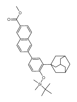 methyl 6-[3-(1-adamantyl)-4-[(tert-butyldimethylsilyl)oxy]phenyl]-2-naphthoate结构式