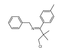 N-<3-chloro-2,2-dimethyl-1-(4-methylphenyl)-1-propylidene>benzylamine结构式