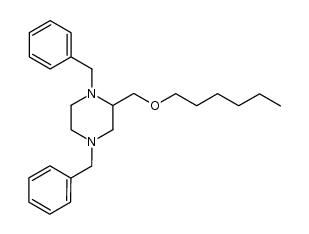 1,4-dibenzyl-2-hexoxymethyl-piperazine Structure