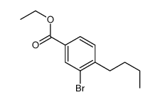 3-溴-4-丁基苯甲酸乙酯结构式