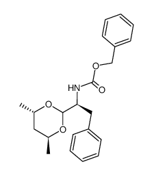 benzyl ((S)-1-((4S,6S)-4,6-dimethyl-1,3-dioxan-2-yl)-2-phenylethyl)carbamate结构式
