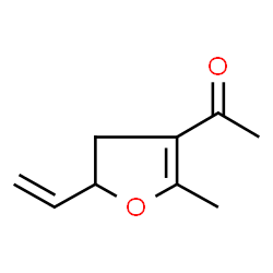 Ethanone, 1-(5-ethenyl-4,5-dihydro-2-methyl-3-furanyl)-, (-)- (9CI) Structure