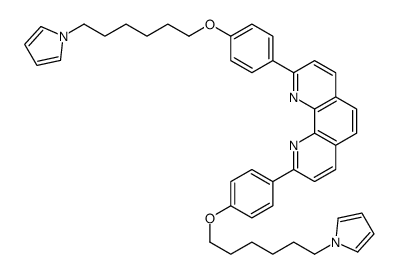 2,9-bis[4-(6-pyrrol-1-ylhexoxy)phenyl]-1,10-phenanthroline结构式