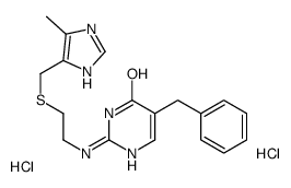 5-benzyl-2-[2-[(5-methyl-1H-imidazol-4-yl)methylsulfanyl]ethylamino]-1H-pyrimidin-6-one,dihydrochloride Structure
