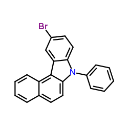 10-溴-7-苯基-7H-苯并[c]咔唑结构式