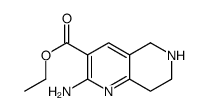 2-氨基-5,6,7,8-四氢-1,6-萘啶-3-羧酸乙酯结构式