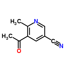 5-乙酰基-6-甲基吡啶-3-甲腈结构式