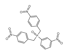 di(p-nitrobenzyl)-m-nitrophenylphosphine oxide Structure
