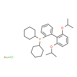 氯[2-二环己基(2',6';-二异丙氧基联苯)膦]金(I)结构式