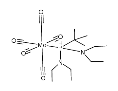 bis(diethylamino)-t-butylphosphine(pentacarbonyl)molybdenum(0) Structure