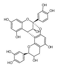 ent-epicatechin-(4α->8:2α->O->7)-catechin Structure