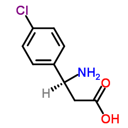 (3S)-3-amino-3-(4-chlorophenyl)propanoic acid structure
