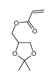 (2,2-dimethyl-1,3-dioxolan-4-yl)methyl prop-2-enoate结构式