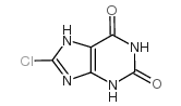 8-氯-1H-嘌呤-2,6(3h,7h)-二酮结构式