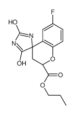 (2S,4S)-6-氟-2,3-二氢-2’,5’-二氧螺(4H-1-苯并吡喃-4,4’-咪唑烷)-2-羧酸正丙酯结构式