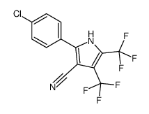 2-(4-chlorophenyl)-4,5-bis(trifluoromethyl)-1H-pyrrole-3-carbonitrile结构式