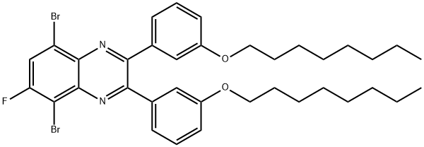 Quinoxaline, 5,8-dibromo-6-fluoro-2,3-bis[3-(octyloxy)phenyl]- Structure