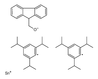 9H-fluoren-9-ylmethoxy-bis[2,4,6-tri(propan-2-yl)phenyl]stannane结构式