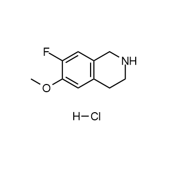 7-氟-6-甲氧基-1,2,3,4-四氢异喹啉盐酸盐结构式