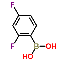 2,4-二氟苯硼酸结构式
