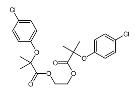 Ethylenebis[2-(4-chlorophenoxy)-2-methylpropionate] structure