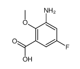 3-氨基-5-氟-2-甲氧基苯甲酸结构式