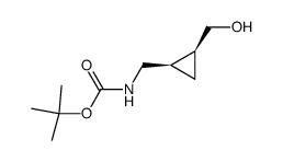 Carbamic acid, [[2-(hydroxymethyl)cyclopropyl]methyl]-, 1,1-dimethylethyl结构式