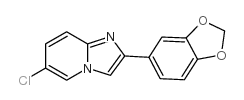 2-苯并[1,3]二氧代-5-基-6-氯咪唑并[1,2-a]吡啶结构式